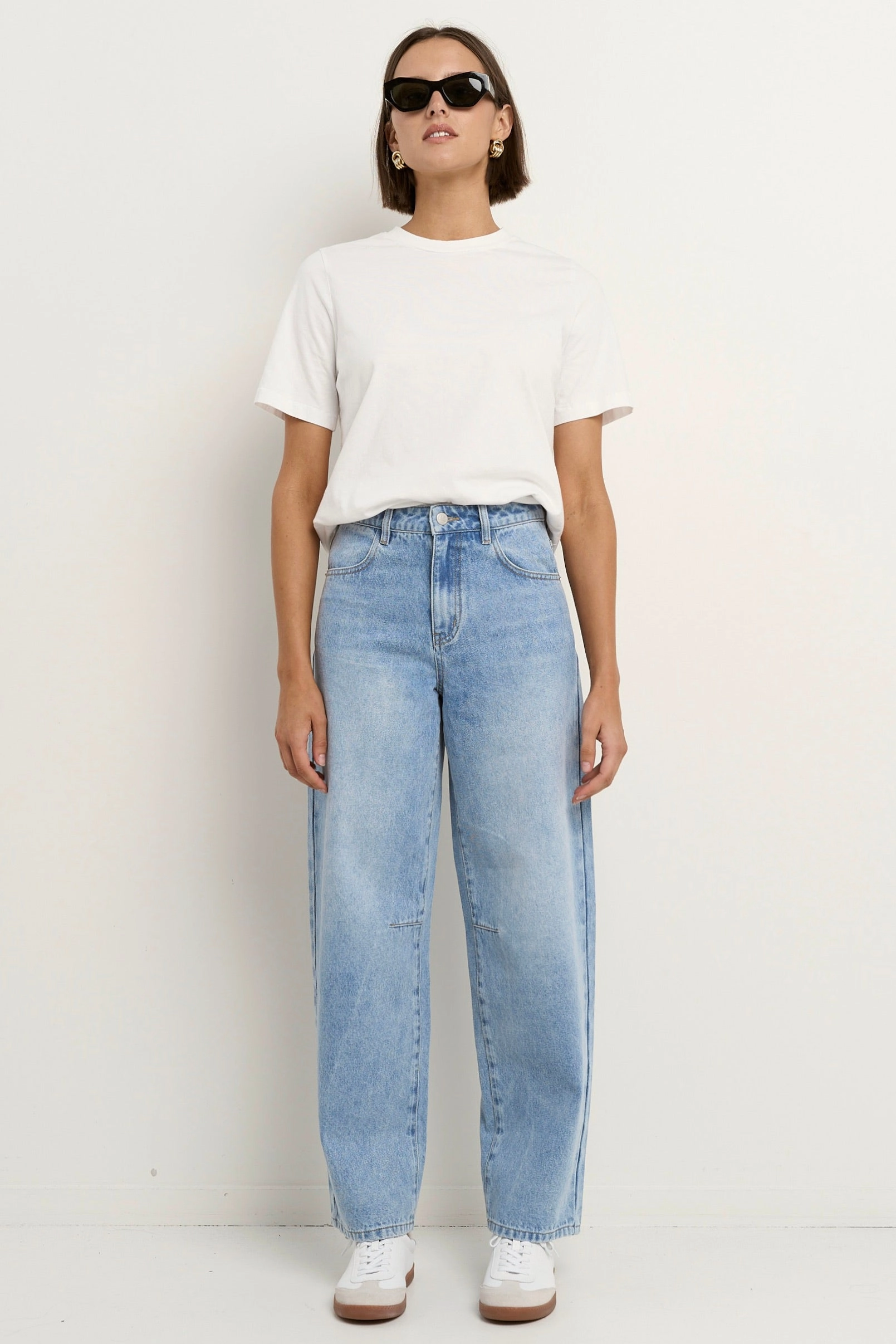 Berlin Ice Blue Mid Barrel Leg Jean Ultra Soft Blend