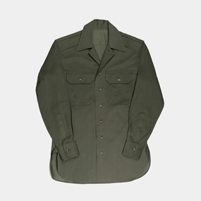 Unique Design Breathable Cotton Officer Shirt Olive