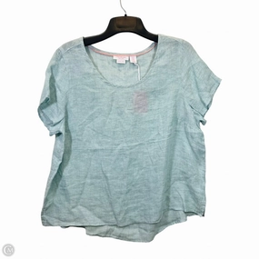 Light and Breathable Smart Design Top Short Sleeve By Isaac Mizrahi In Green, Size: 1x