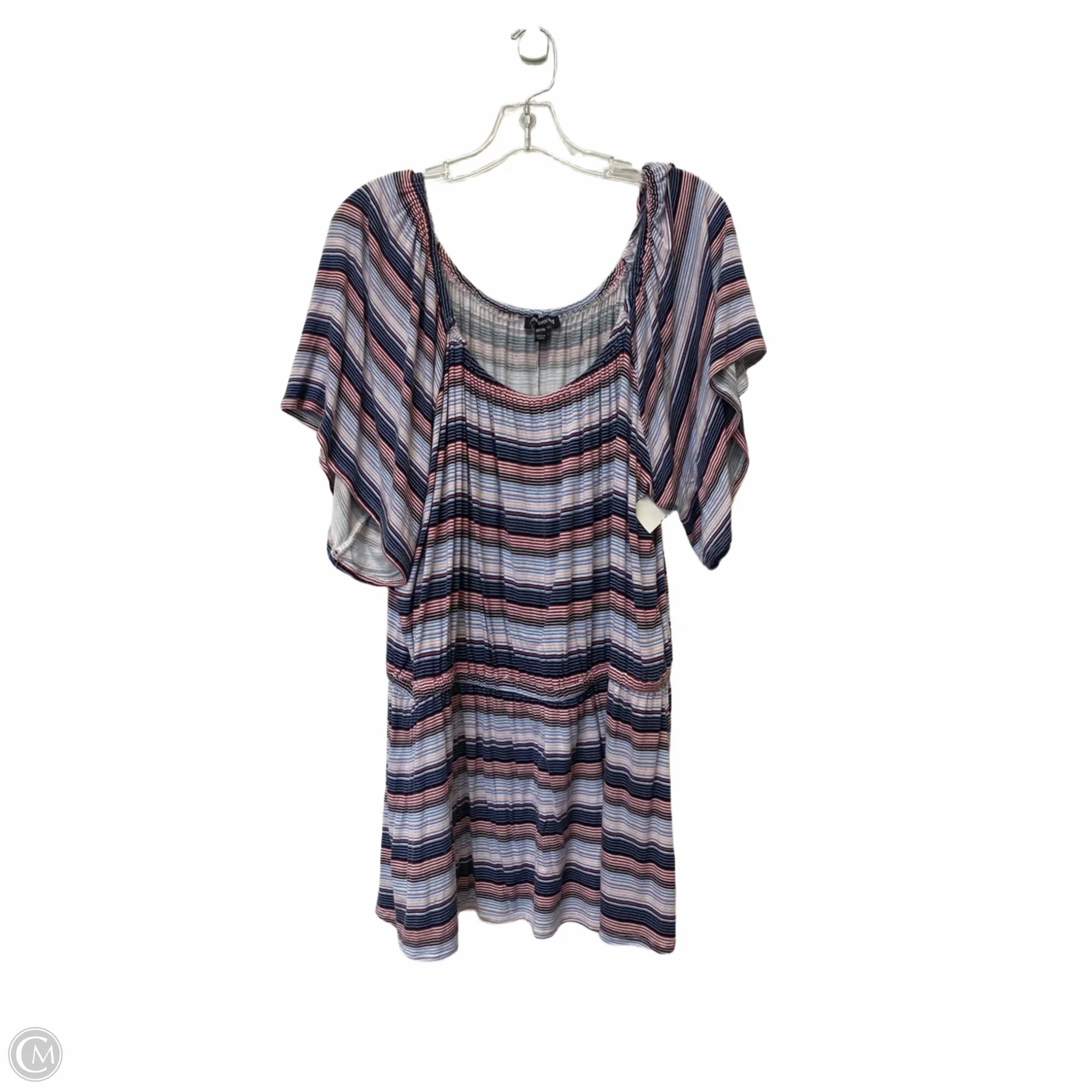 AllDay Comfort crew neck Top Short Sleeve By Lane Bryant In Striped Pattern, Size: 2x