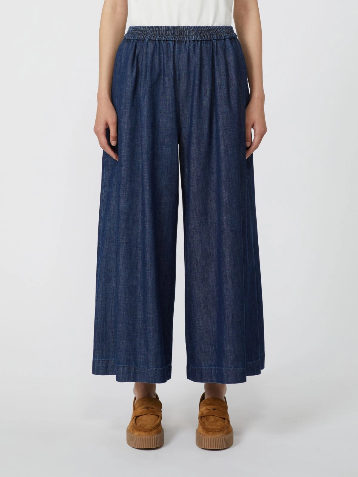 Weekend Max Mara Lubiana Trousers in Dark Navy Denim Multi-way wear