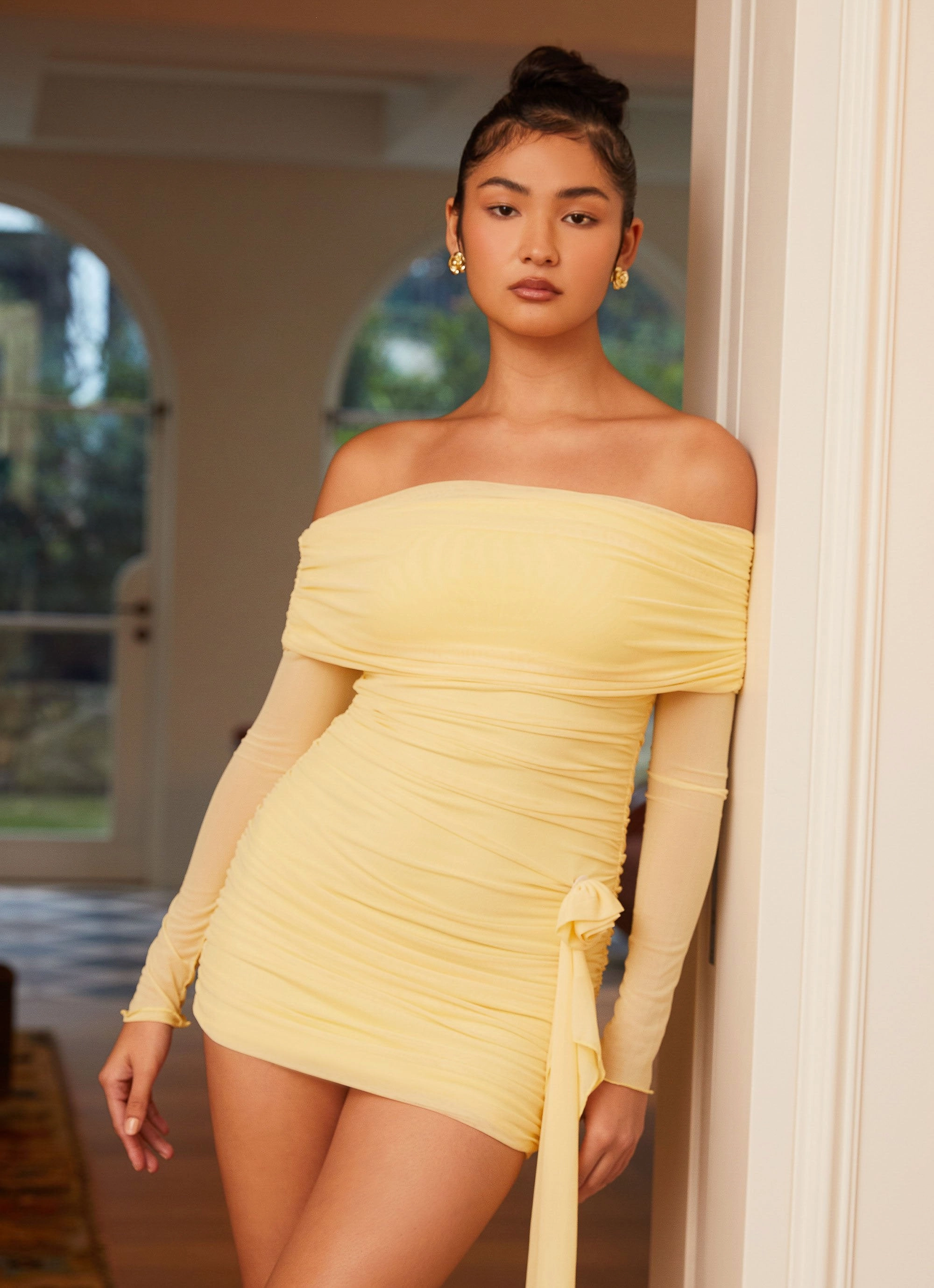 Rosa Franca Mini Dress - Yellow Sleeve Light