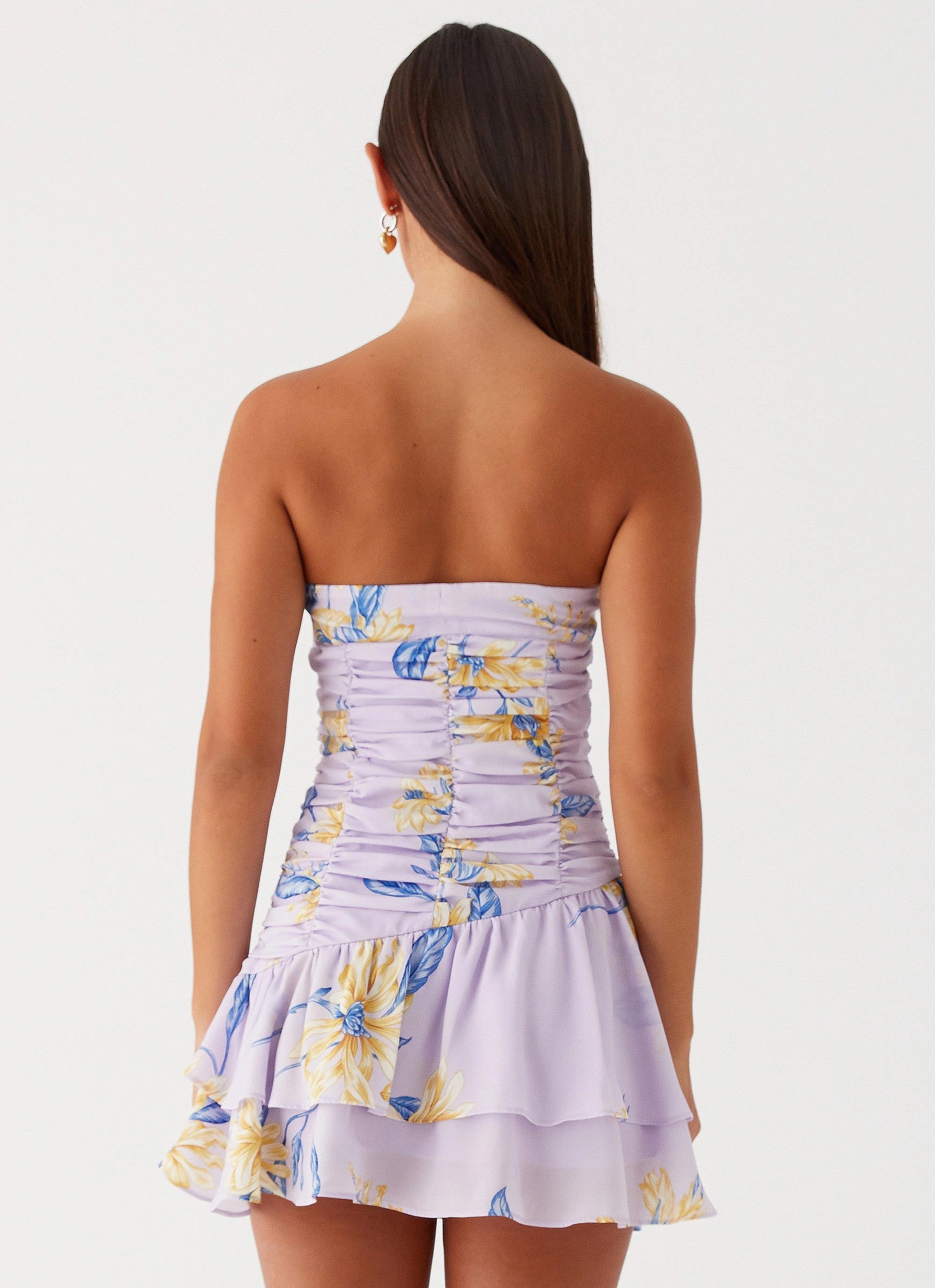 Flowing Layers Viviana Mini Dress - Lavender