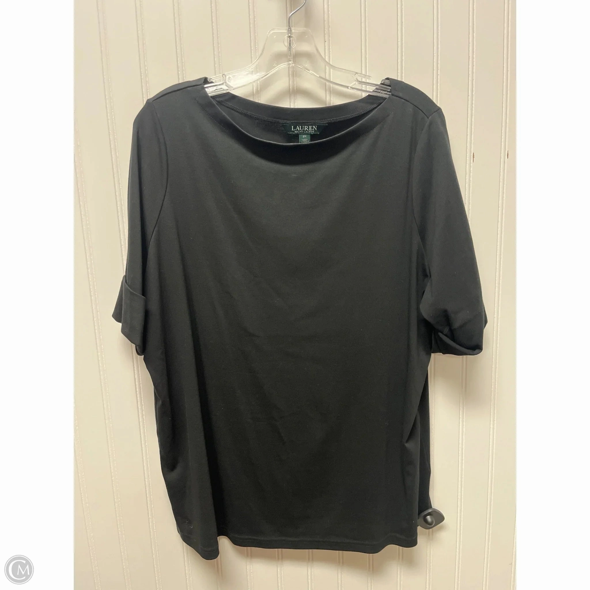 Top Short Sleeve Basic By Lauren By Ralph Lauren In Black, Size: 2x Cozy Hug