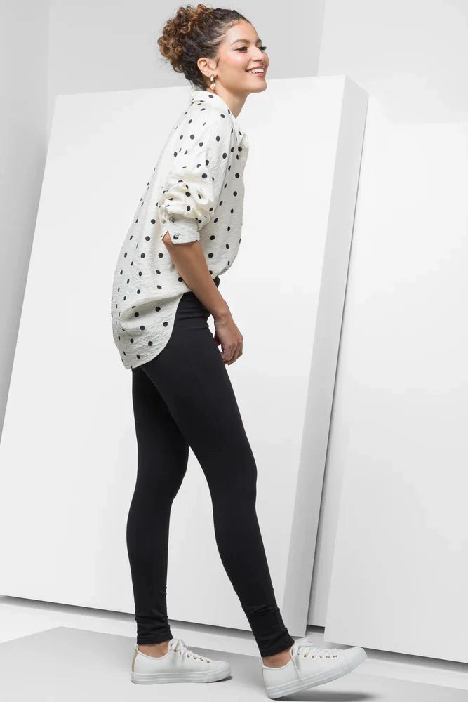 Weekend Outfit Wide Waist Leggings Black