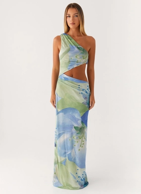 Anytime Wear Fitted Look Wilder Maxi Dress - Flower Print