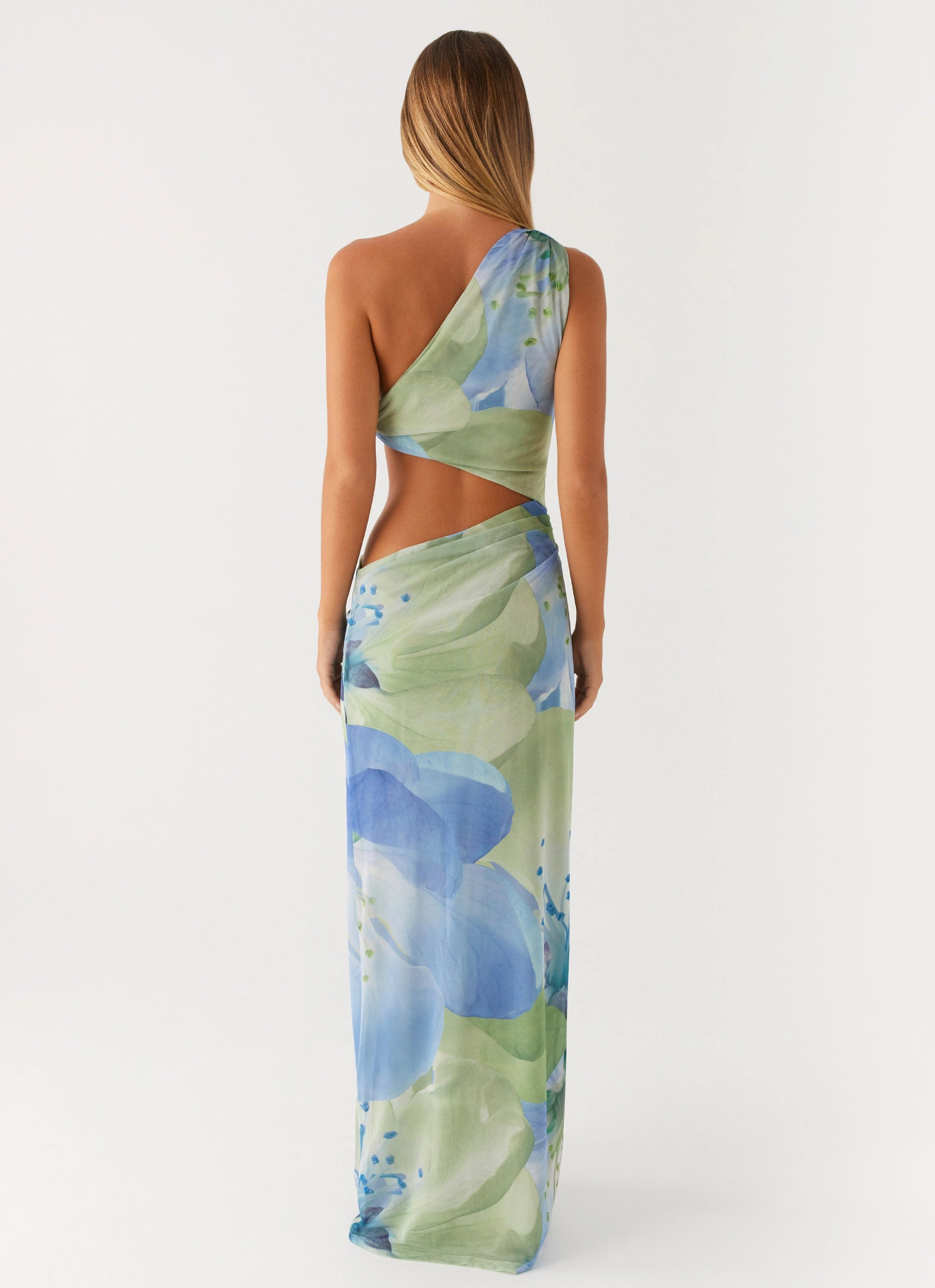 Smooth Texture Wilder Maxi Dress - Flower Print