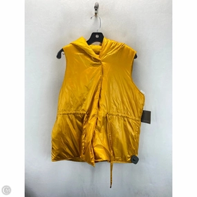 Embellished Trim Vest Puffer & Quilted By Marc New York In Yellow, Size: M