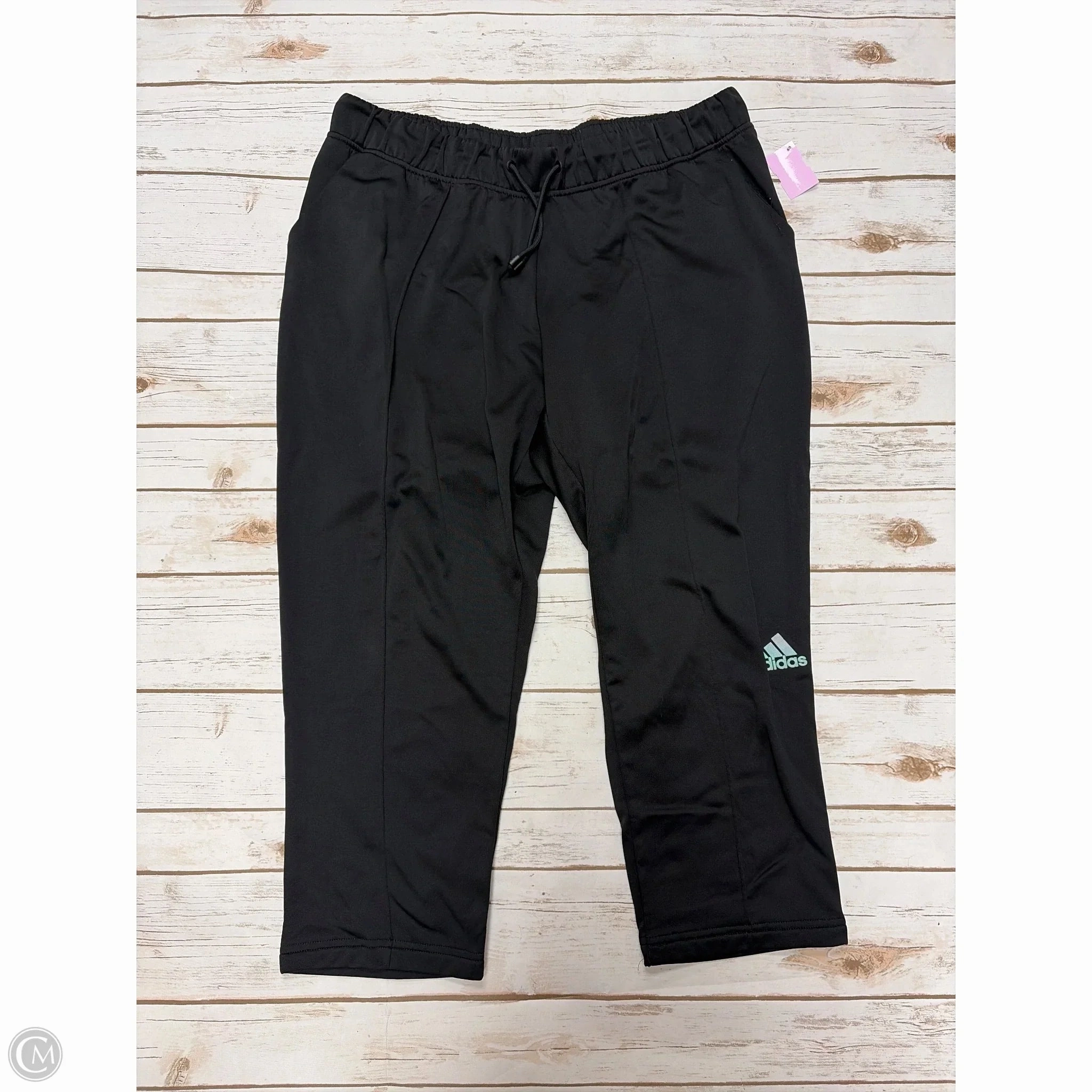 Athletic Pants By Adidas In Black, Size: 1x TearResistantMaterial
