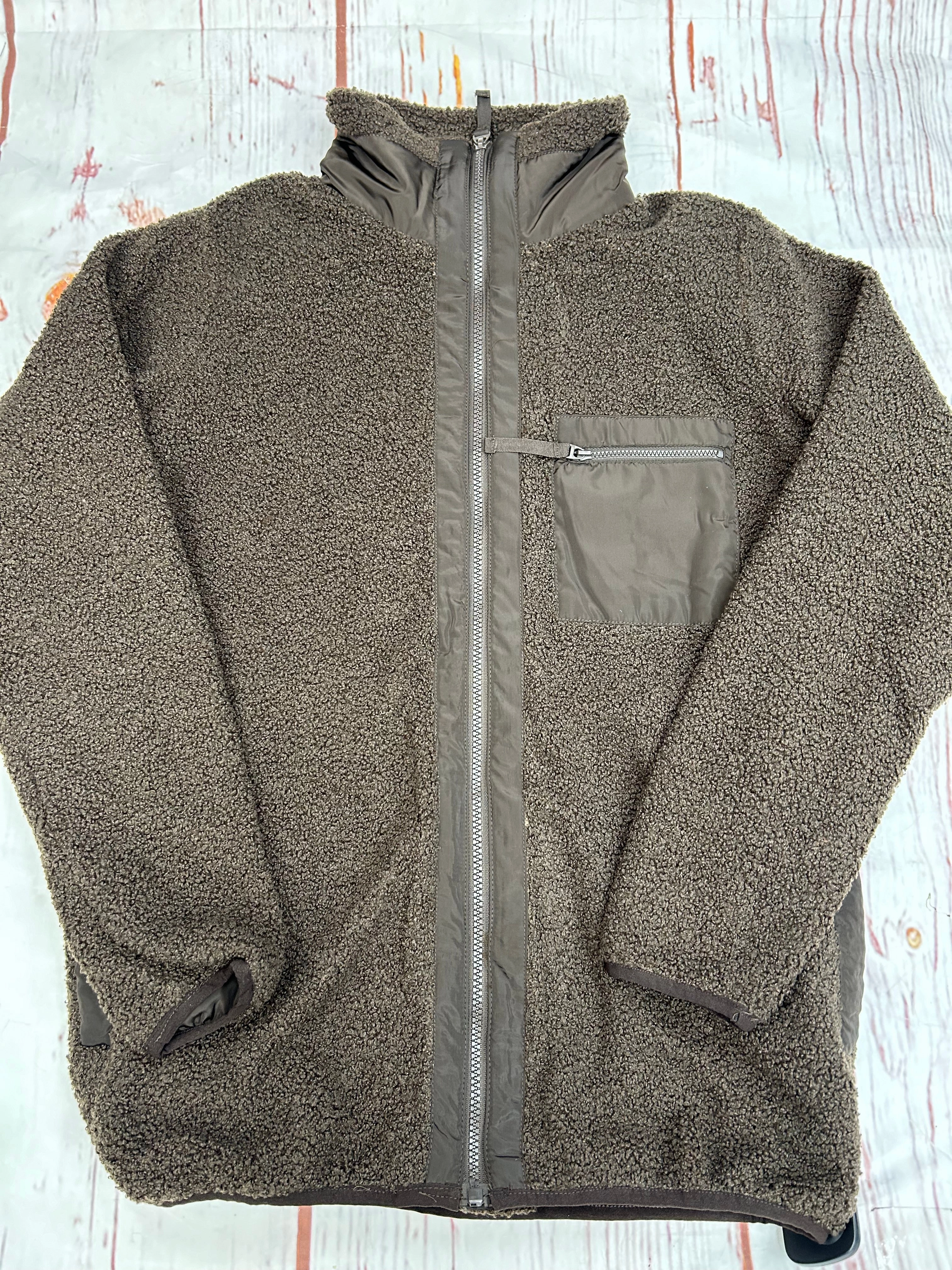 Jacket Fleece By Mono B In Brown, Size: S AntiSnag Lining Material
