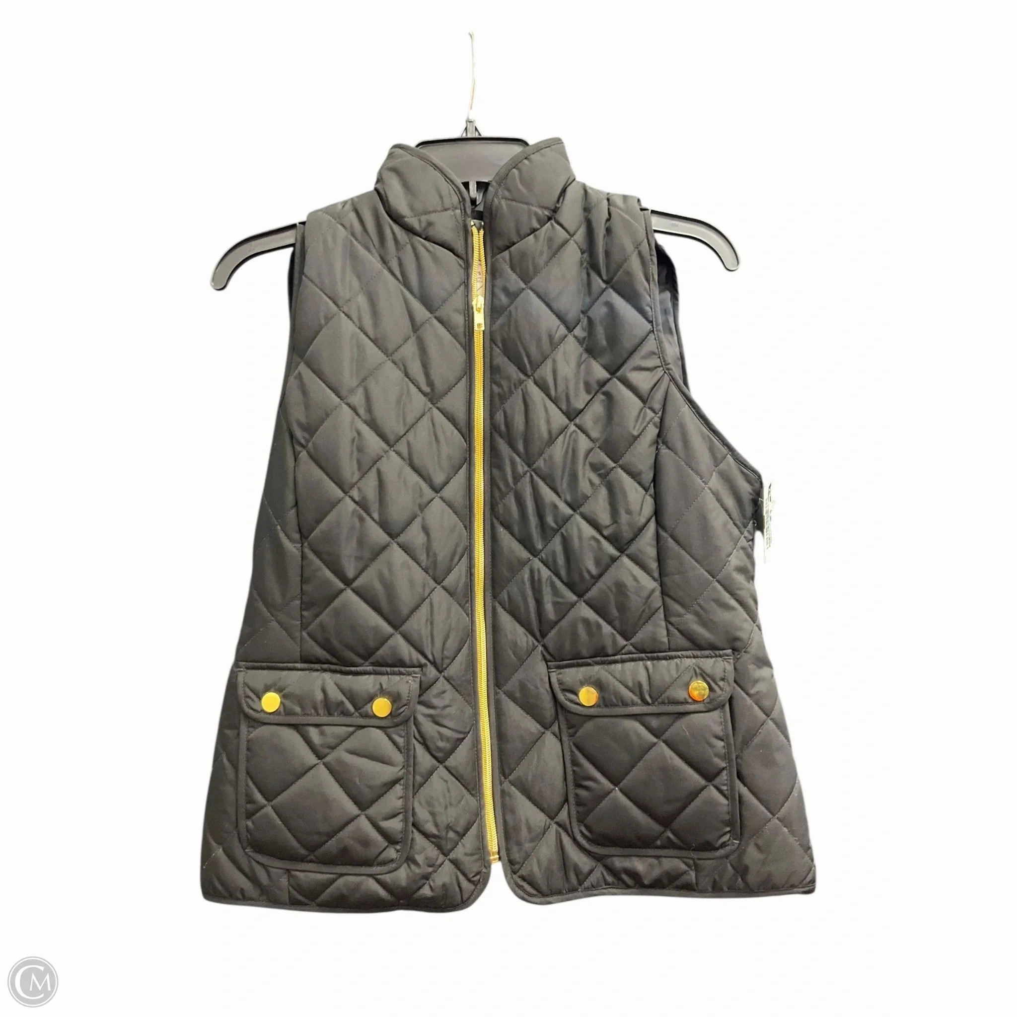 Noise Reducing Fabric Vest Puffer & Quilted By St Johns Bay In Black, Size: S