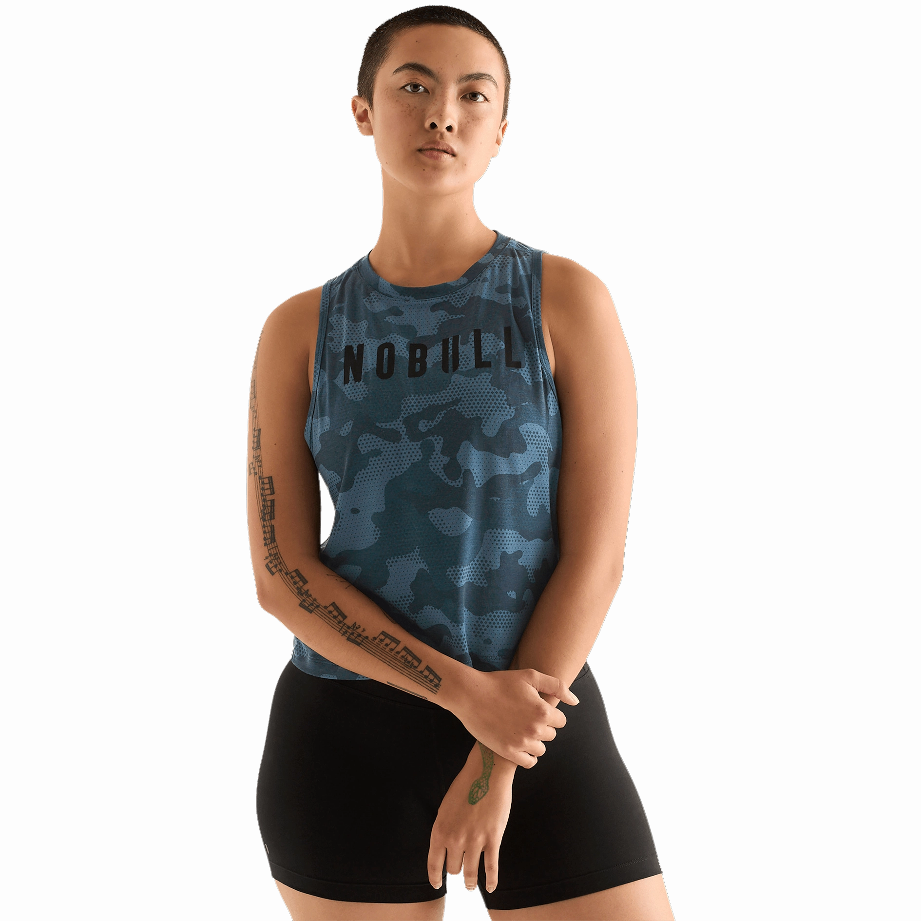 Double Stitched Hem Women's Camo NOBULL Muscle Tank