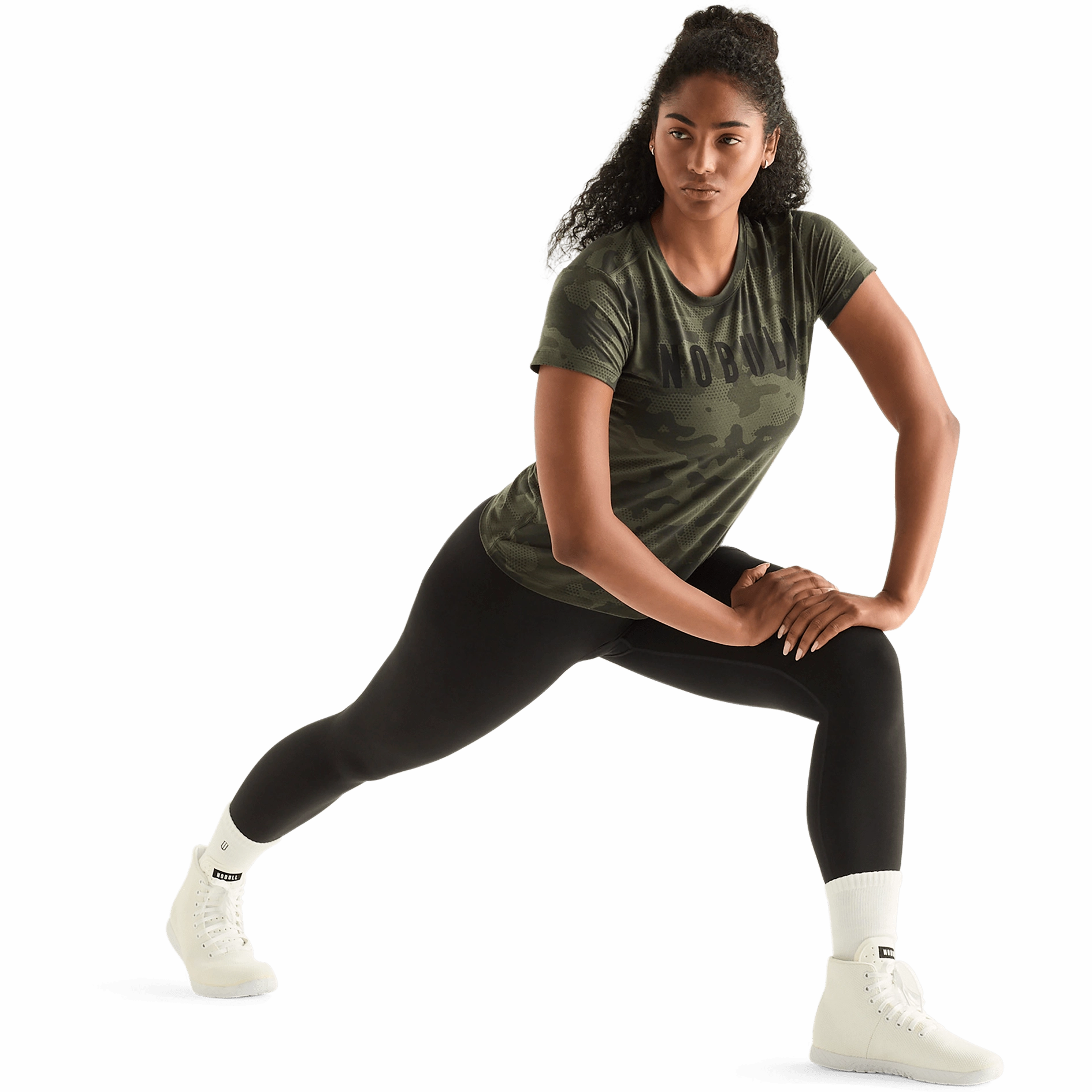 Women's Camo NOBULL Tee Multi Panel Construction BreathableMeshPanel