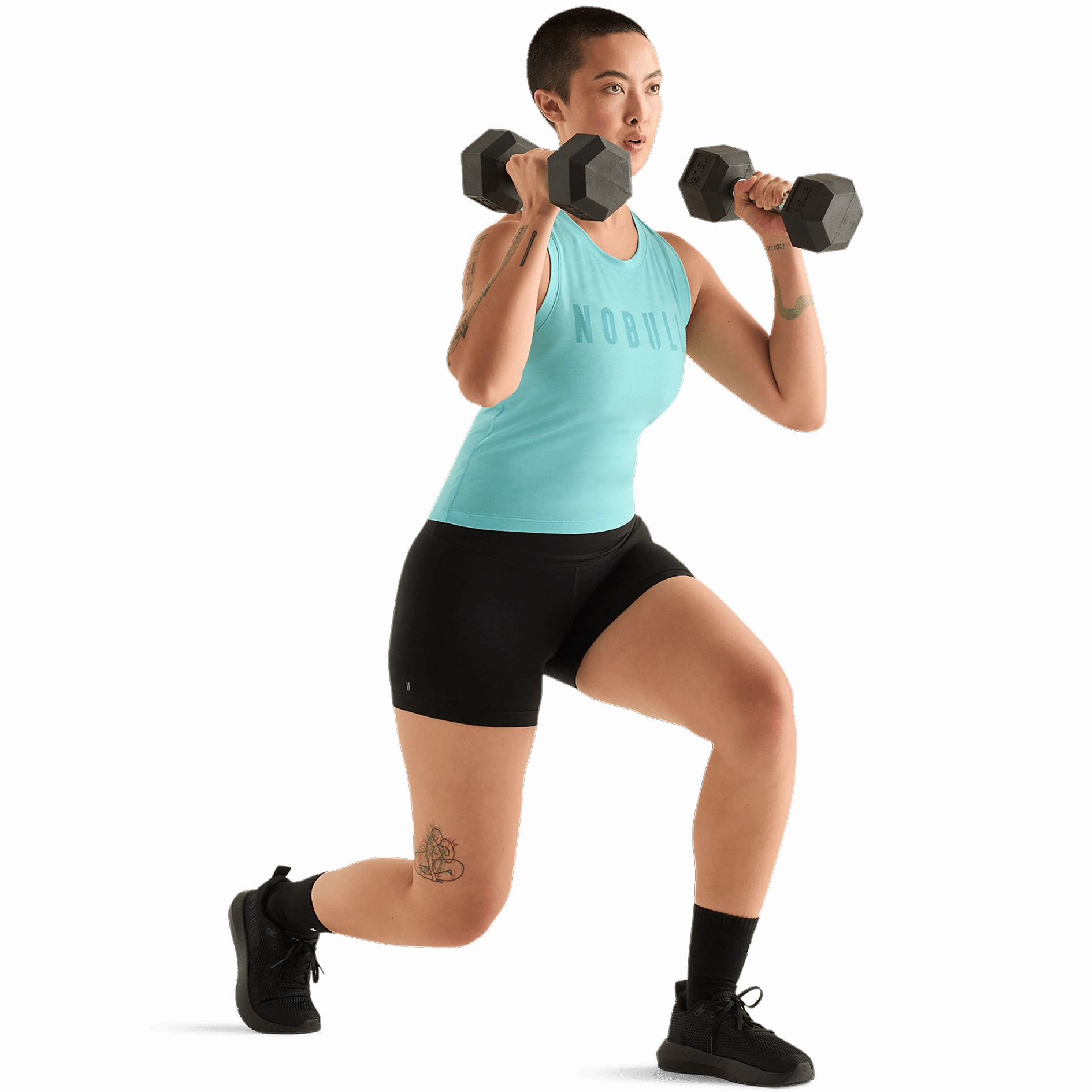 Microfiber Blended Fabric Anti Static Treatment Women's NOBULL Fitted Tank