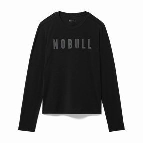 Women's NOBULL Long Sleeve Tee DoubleStitched Hem YarnDye Technique