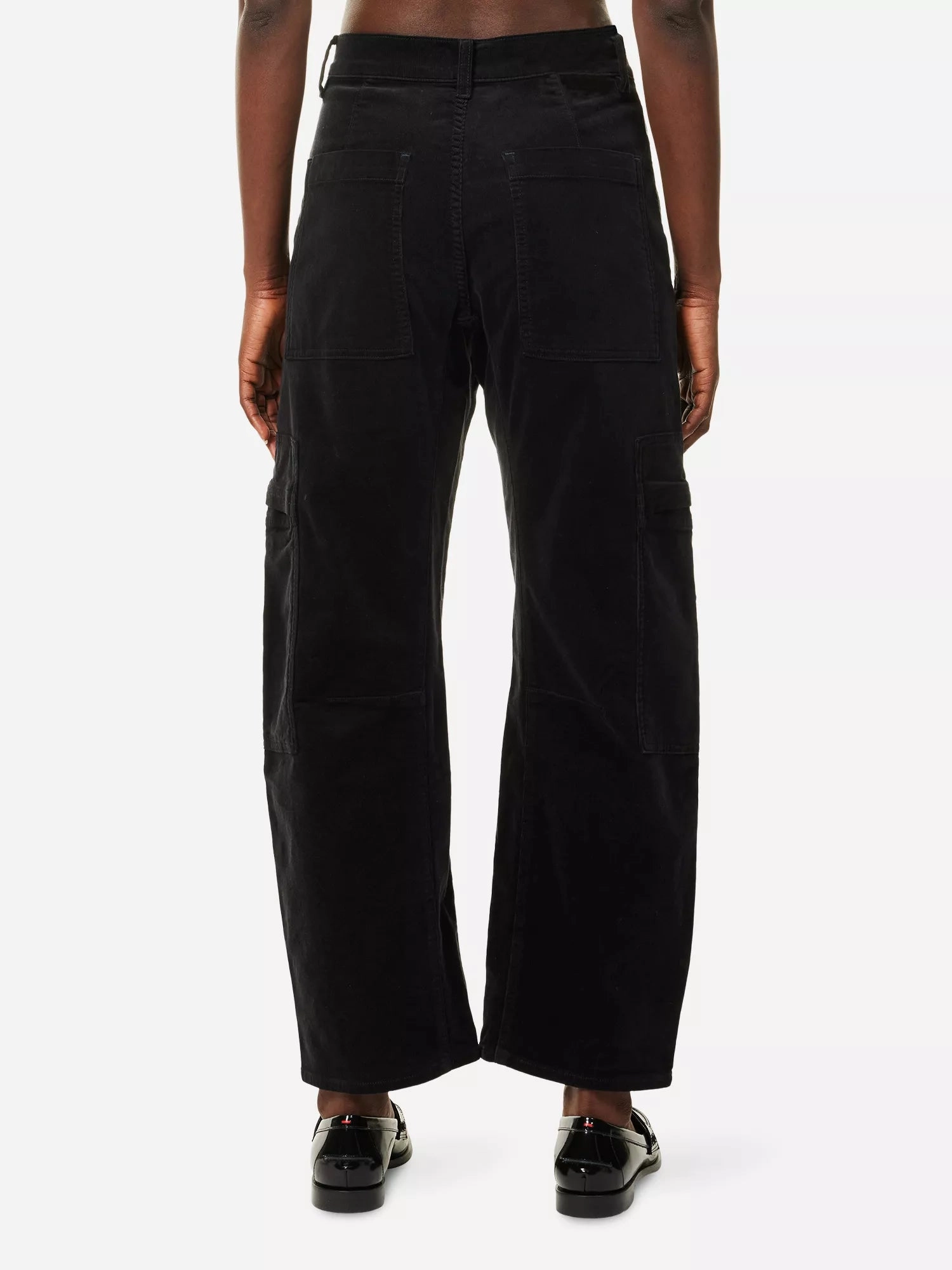 Temperature Regulating Fabric Rayon drape Citizens of Humanity Marcelle Corduroy in Charcoal