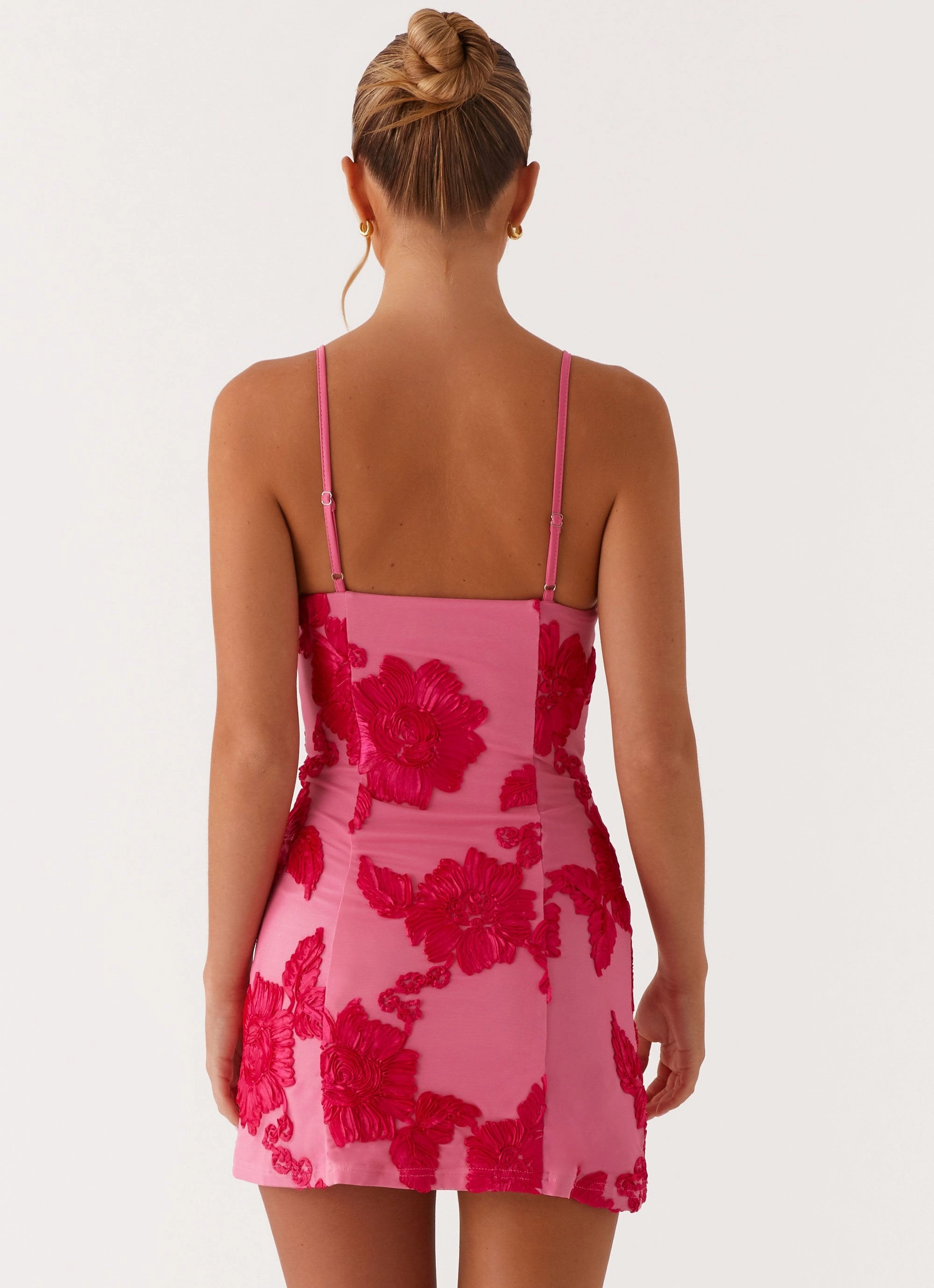 Sleek Draping Alivia Mini Dress - Pink