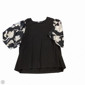 Fashionable Look Top Short Sleeve By Chicos In Black, Size: Xl
