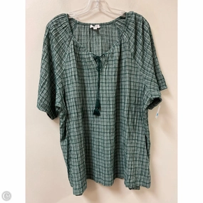 Comfy Design Wear Top Short Sleeve By West Bound In Green, Size: 2x
