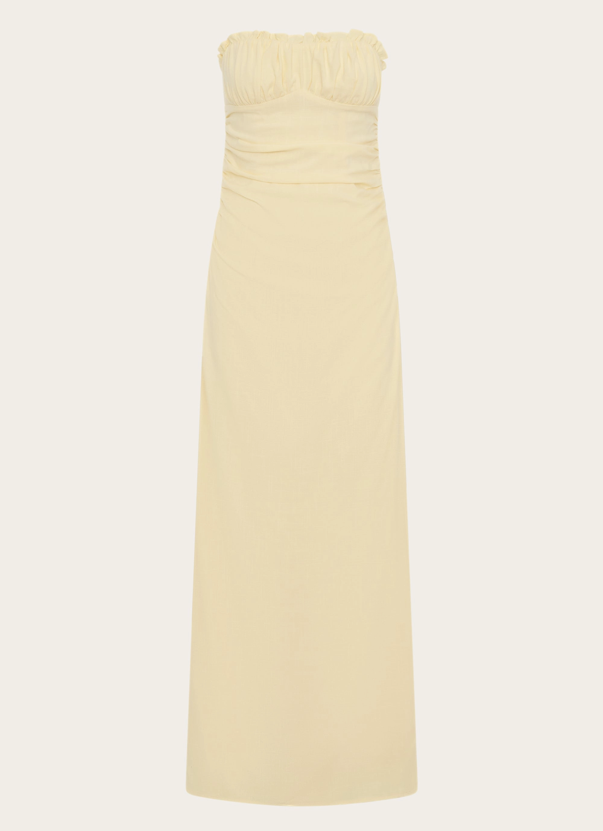Minimalist Elegance Street Elegance Xena Gathered Maxi Dress - Yellow