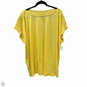 Sleek Performance Top Short Sleeve By Cj Banks In Yellow, Size: 3x