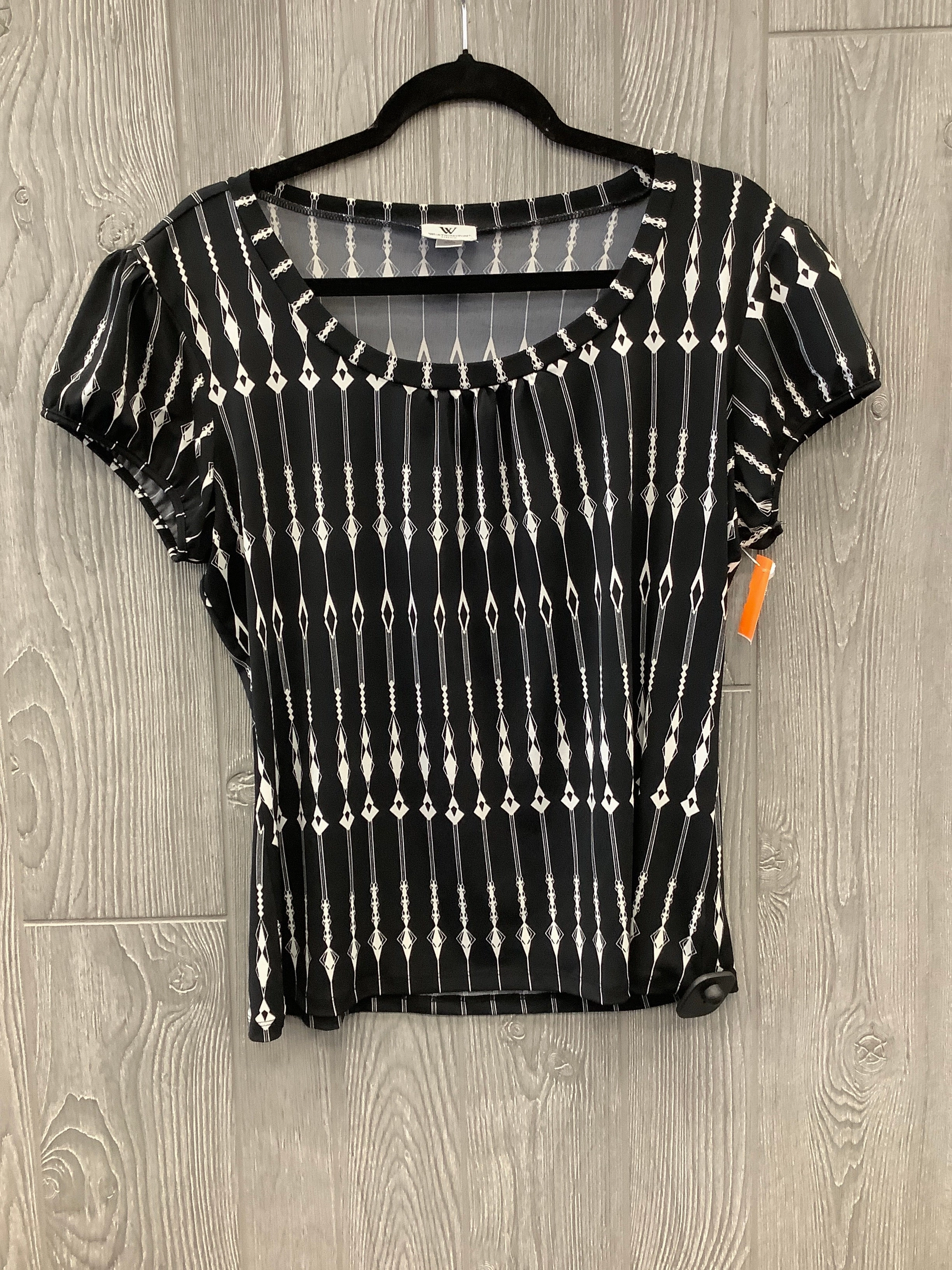 Daily Favorite Picnic Top Short Sleeve By Worthington In Black, Size: Xl