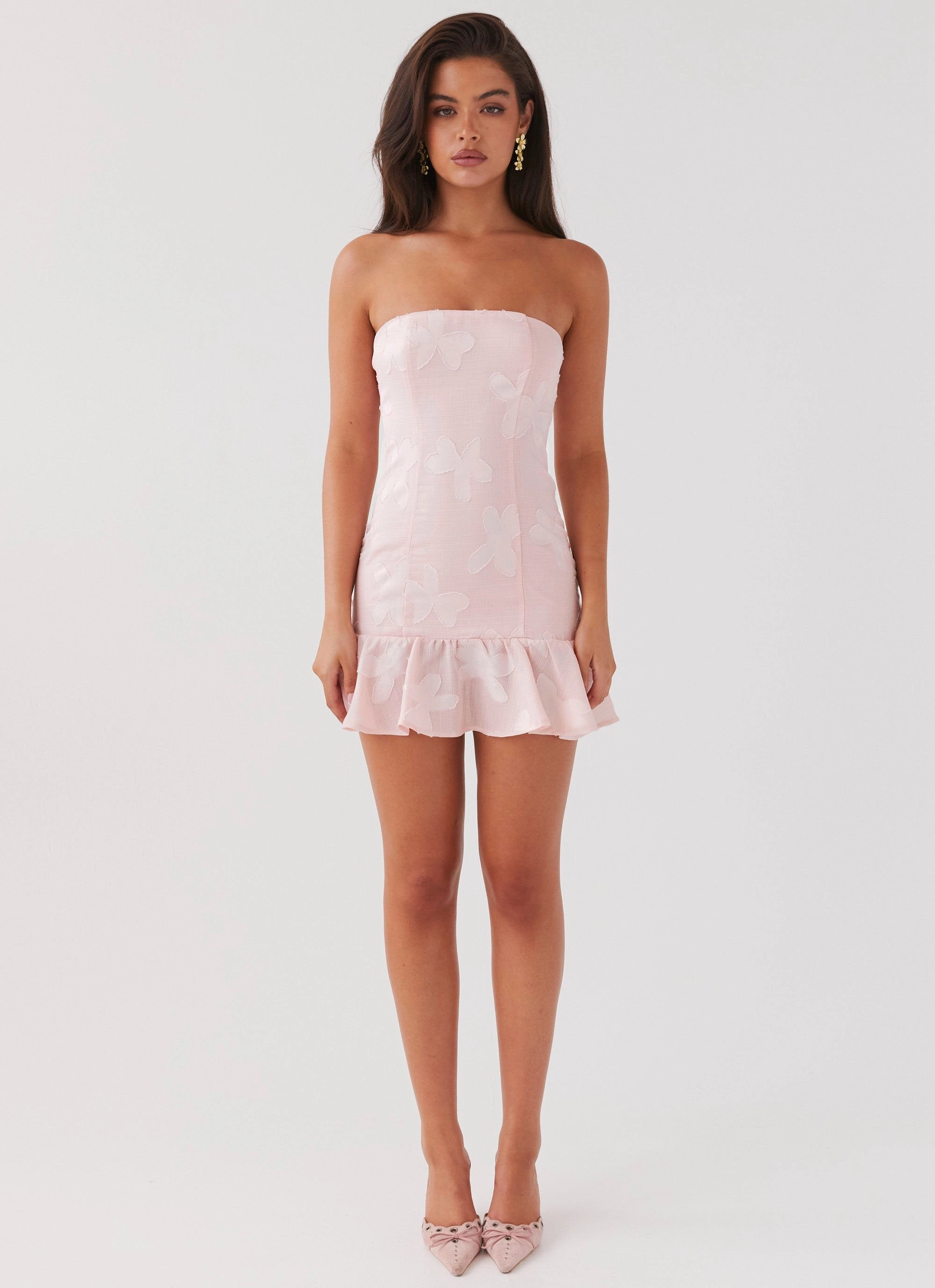Grab Now Young Heart Mini Dress - Pink Petal