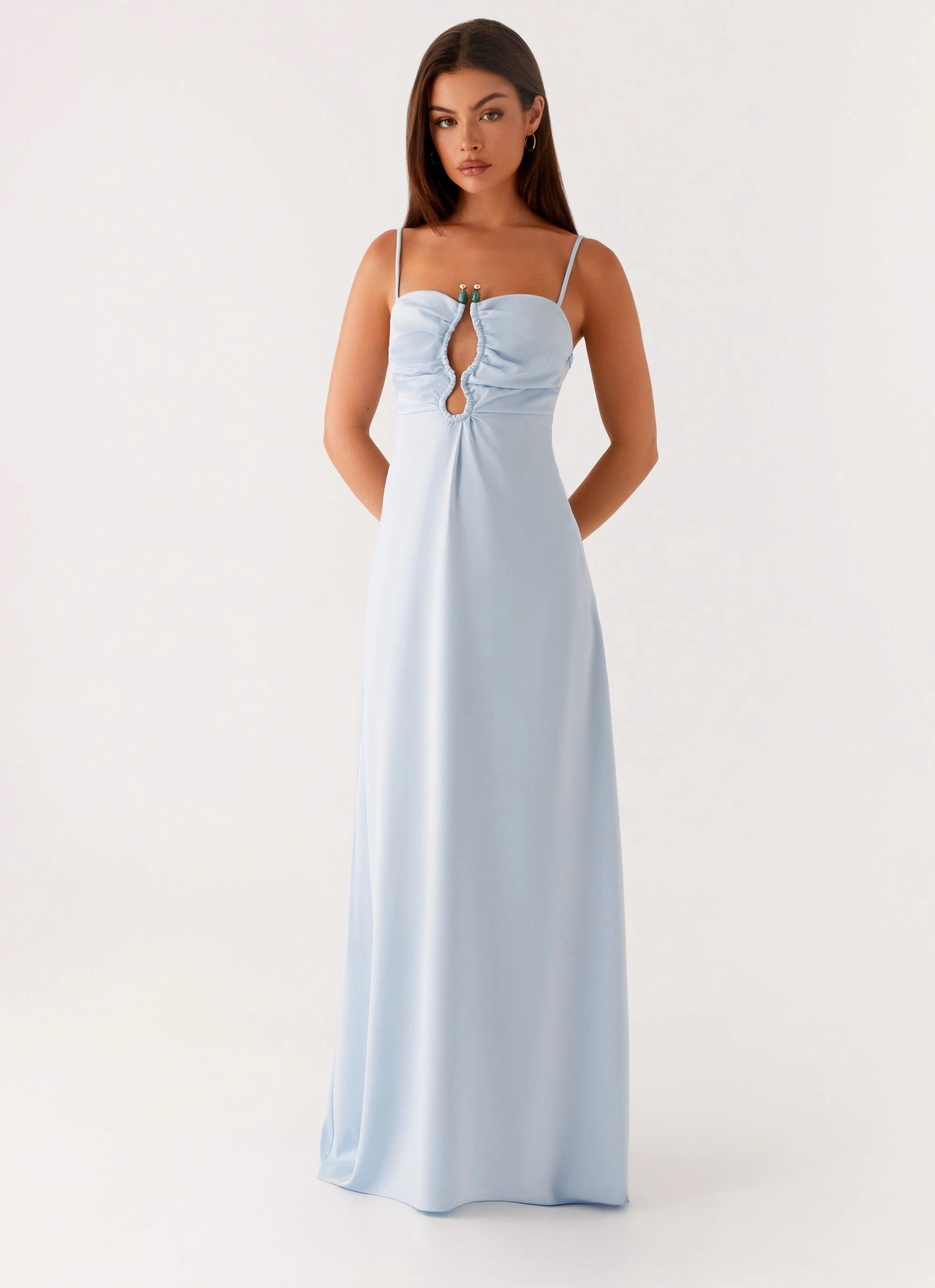 All-season Chic Everyday Wear Zelda Maxi Dress - Blue