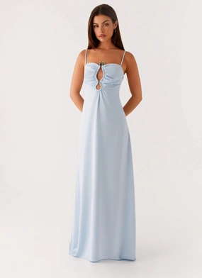 All-season Chic Everyday Wear Zelda Maxi Dress - Blue
