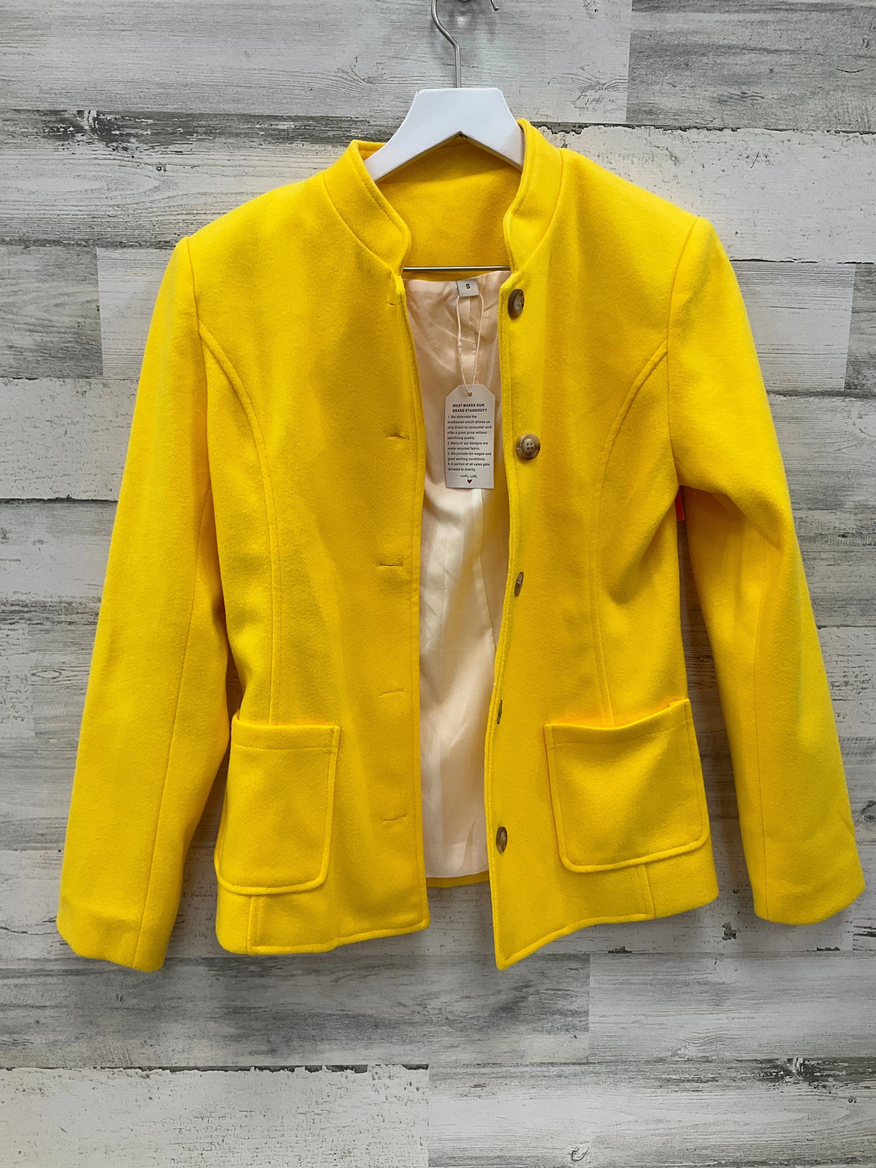 ElasticizedWaistbandSystem Jacket Other By Clothes Mentor In Yellow, Size: S
