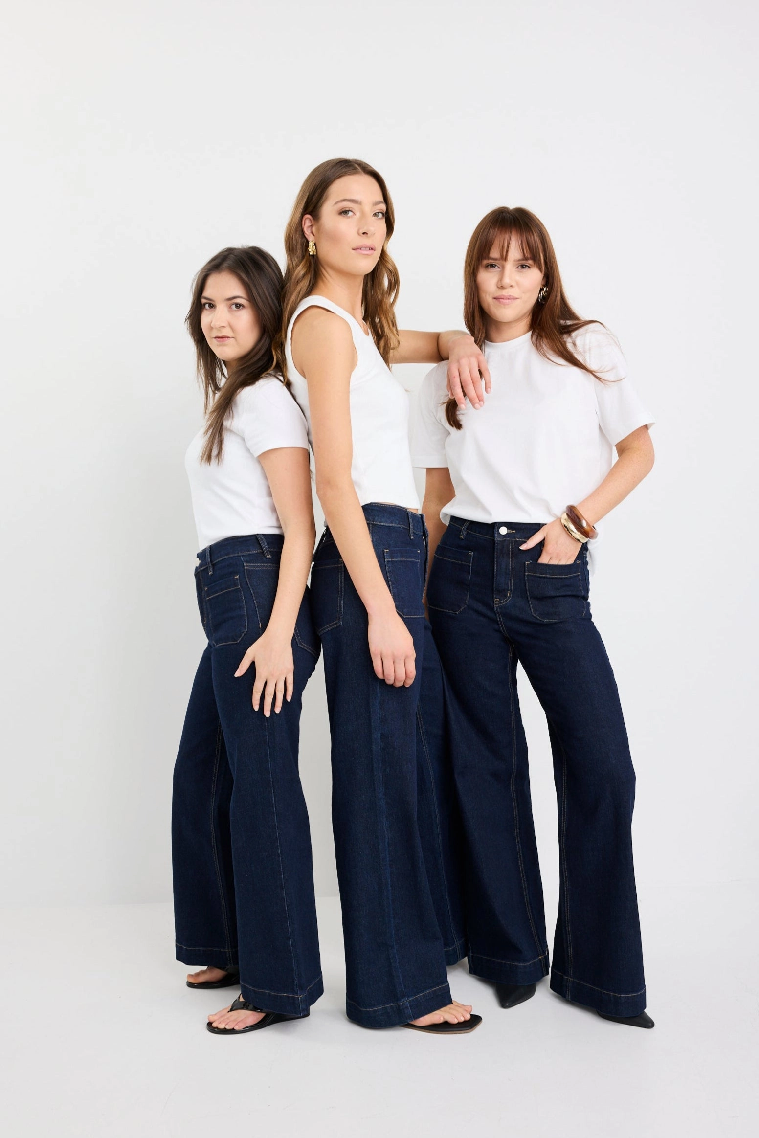 Light Shape Zoey Indigo Petite High Rise Wide Leg Pocket Jean